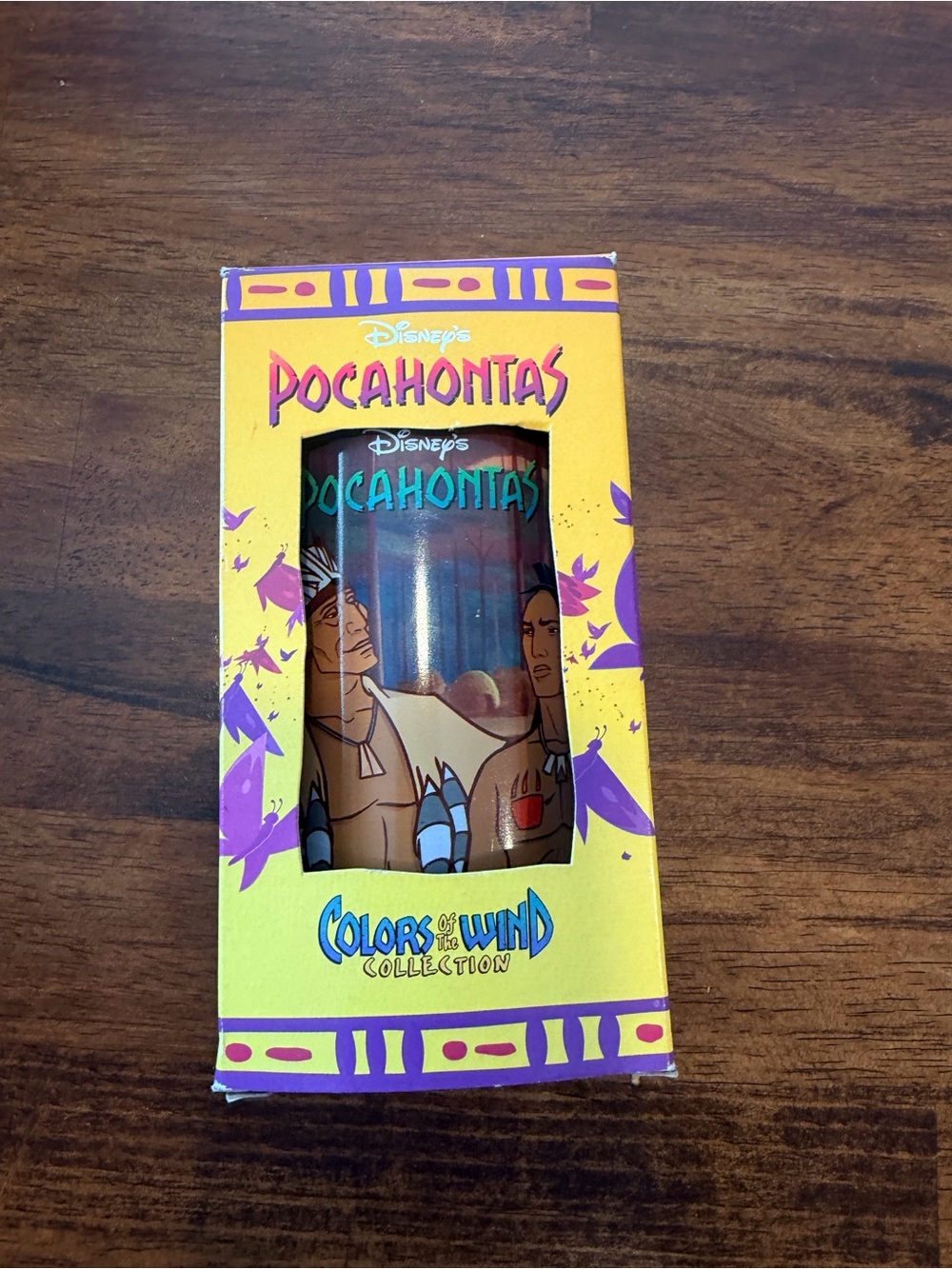 Disney Pocahontas Burger King Plastic Glass and Paper Box 1995